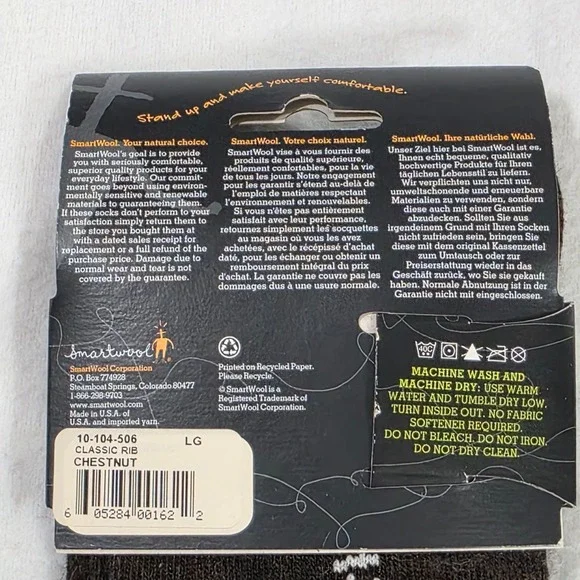 Smartwool Mens Socks Brown L Ultra Comfy Classic Rib Cushion Mid Calf Comfy - Picture 6 of 7